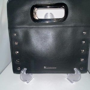 Rampage Black Shoulder/Clutch Purse with Gunmetal Accents